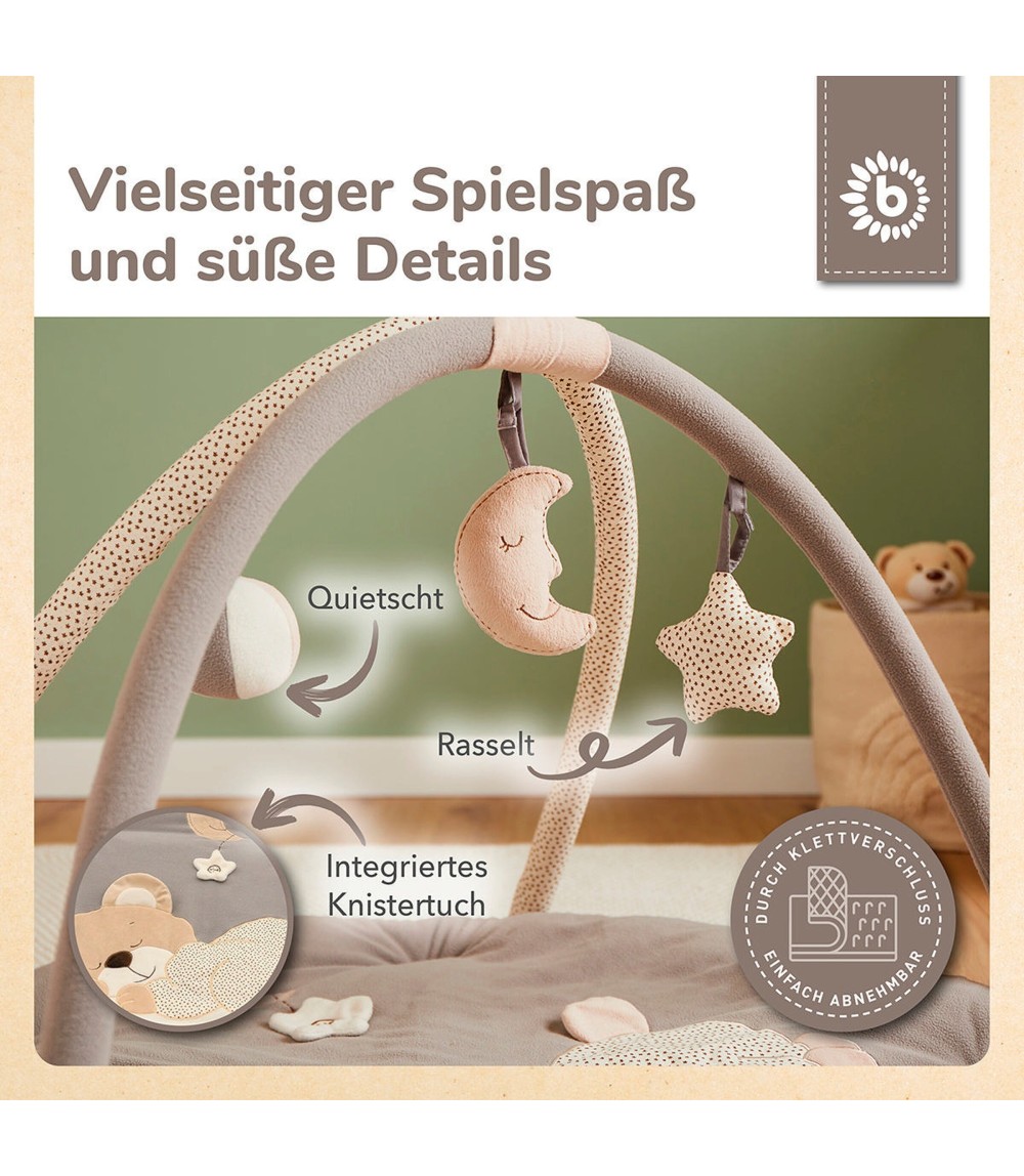 Krabbeldecke mit Spielbogen Plüsch - ab Geburt