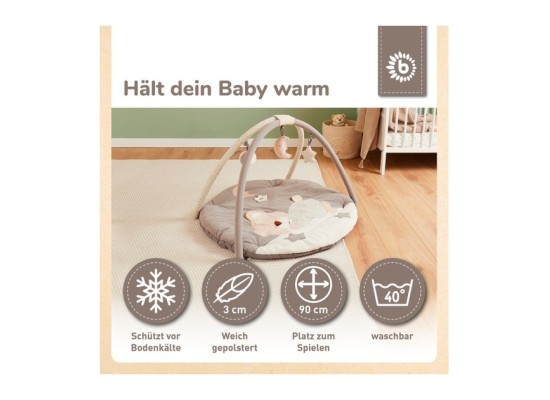 Krabbeldecke mit Spielbogen Plüsch - ab Geburt