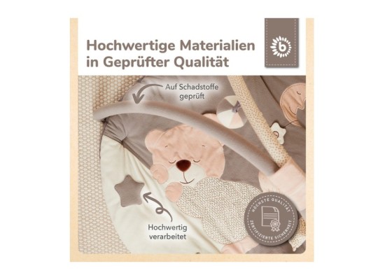 Krabbeldecke mit Spielbogen Plüsch - ab Geburt