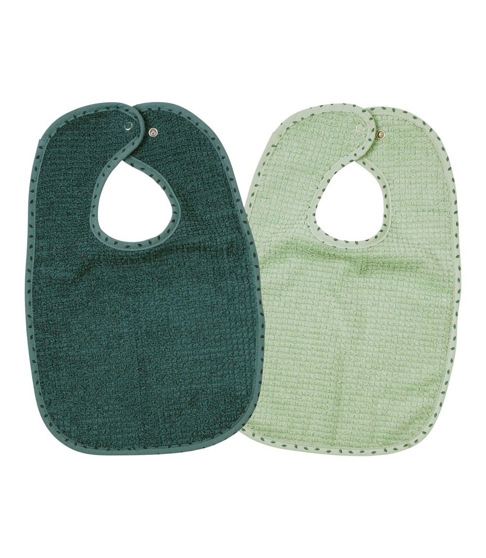 2er-Pack Lätzchen mit Druckknopf 26x40 cm