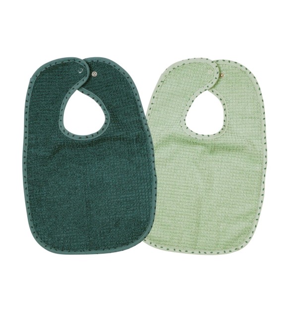 2er-Pack Lätzchen mit Druckknopf 26x40 cm