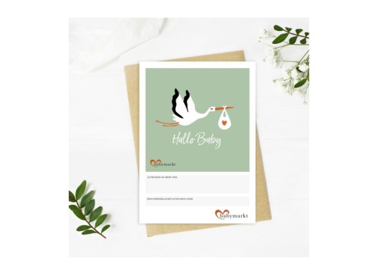 Geschenkgutschein Hallo Baby