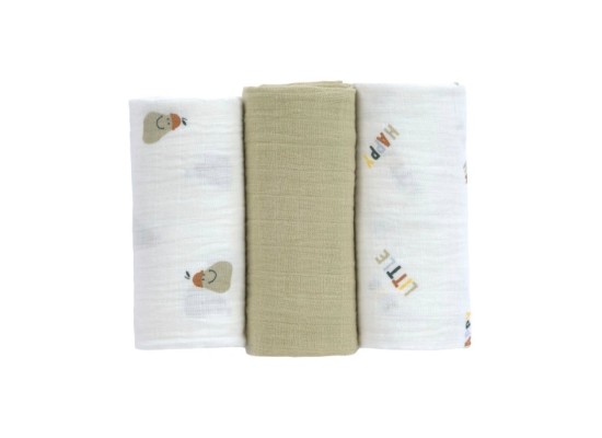 3er-Pack Mullwindeln 60x60 cm