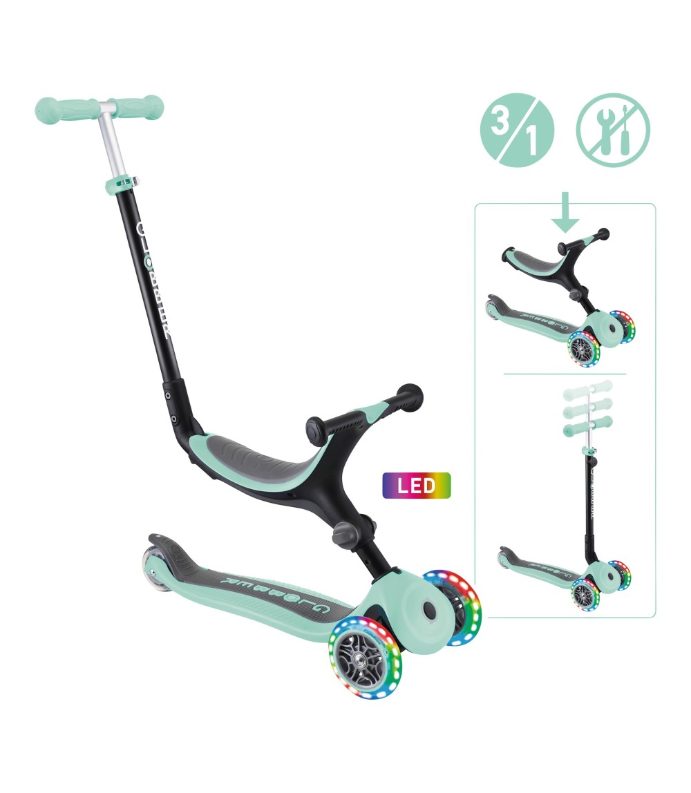 3in1 Scooter Go-Up mit Leuchtrollen