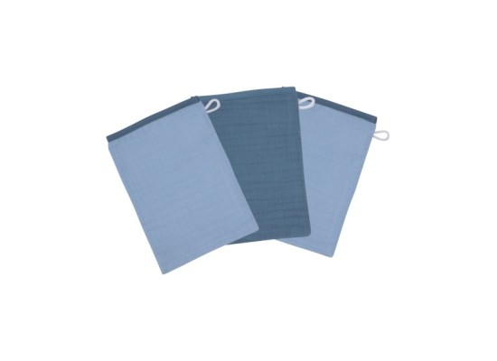 3er-Pack Waschlappen Musselin