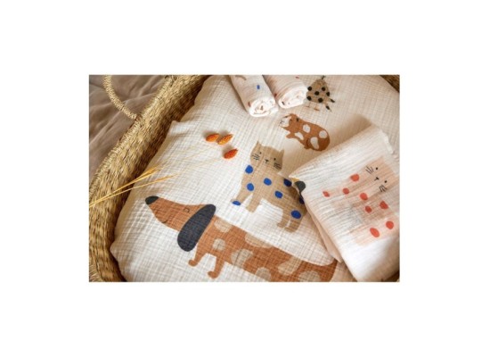 3er-Pack Mullwindeln 80x80 cm