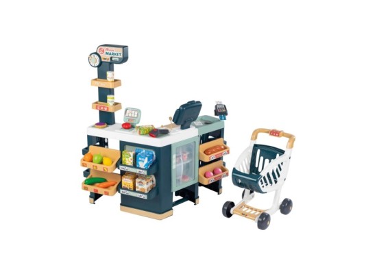 Kaufladen Maxi-Supermarkt mit Einkaufswagen