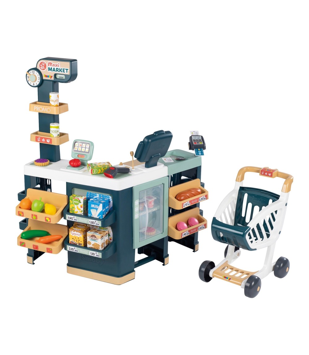 Kaufladen Maxi-Supermarkt mit Einkaufswagen