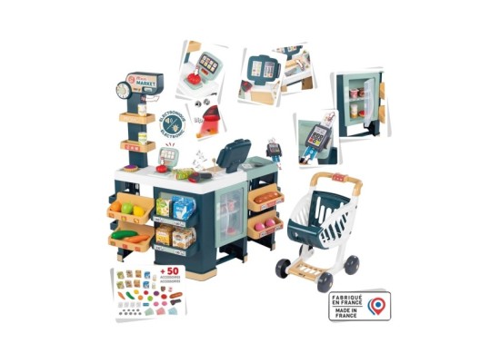 Kaufladen Maxi-Supermarkt mit Einkaufswagen