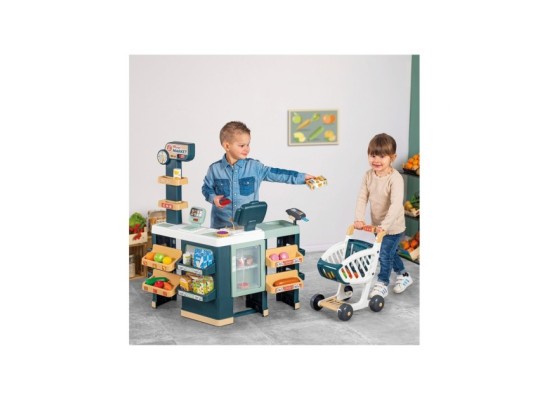 Kaufladen Maxi-Supermarkt mit Einkaufswagen