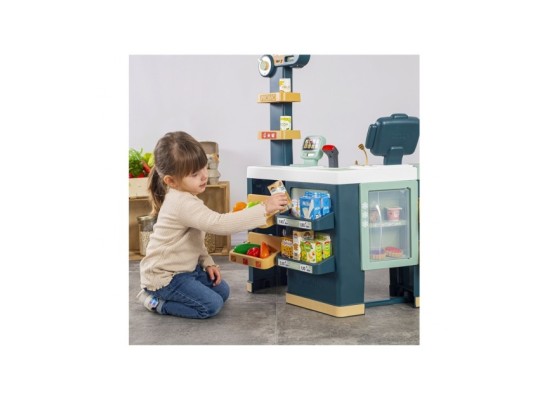 Kaufladen Maxi-Supermarkt mit Einkaufswagen