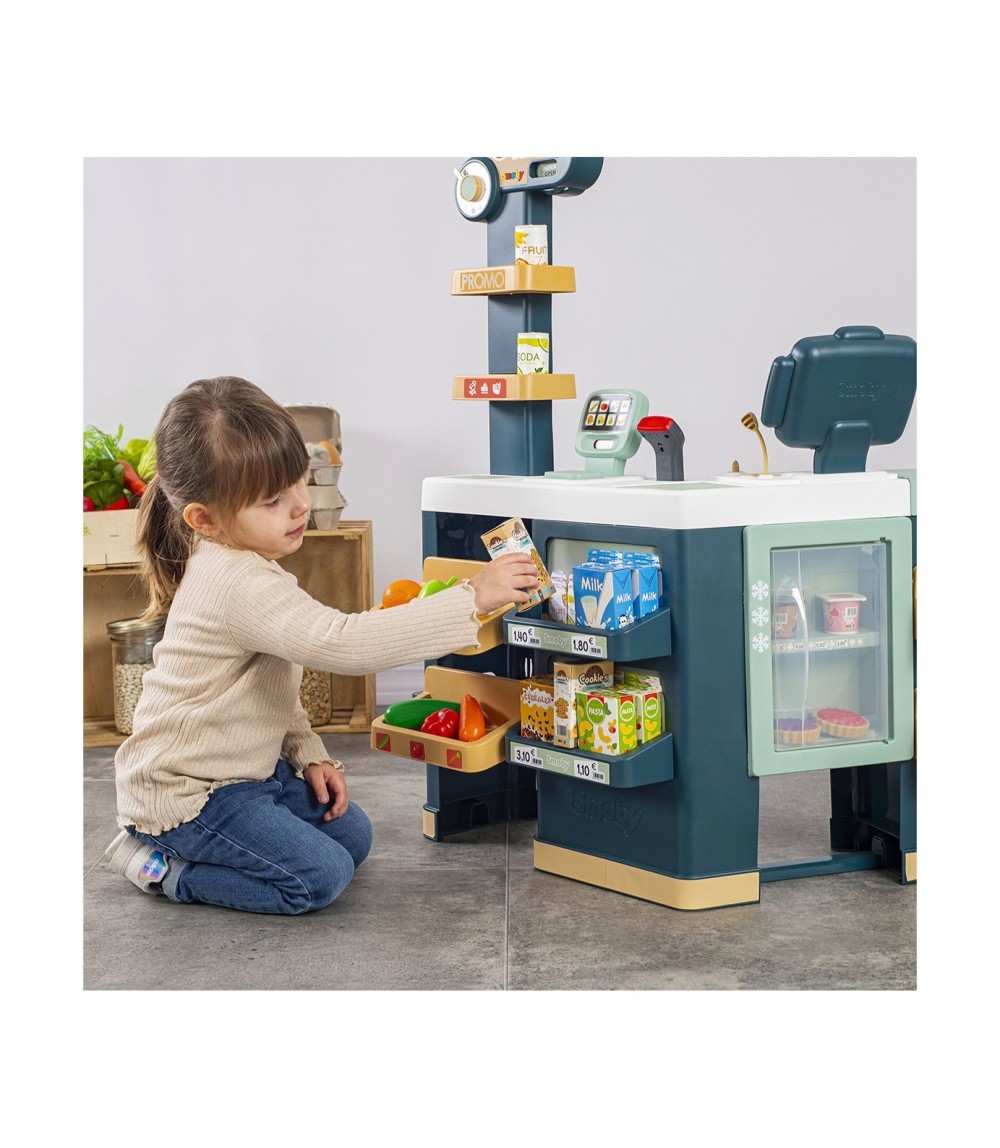 Kaufladen Maxi-Supermarkt mit Einkaufswagen