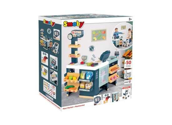 Kaufladen Maxi-Supermarkt mit Einkaufswagen