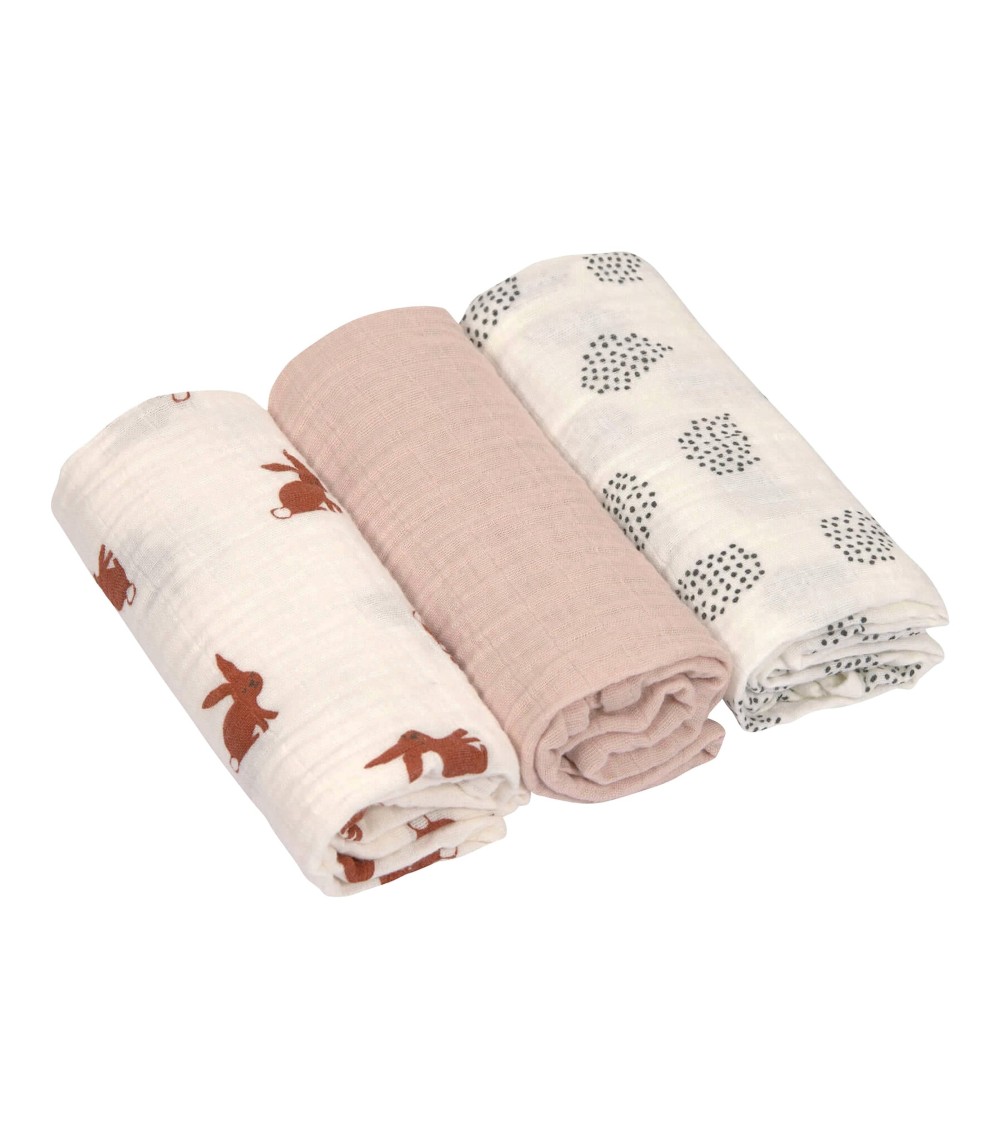 3er-Pack Mullwindeln 60x60 cm