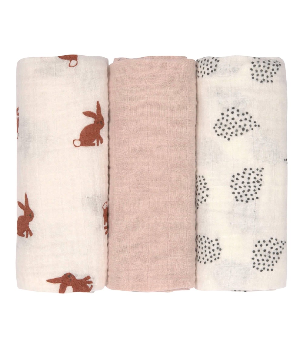3er-Pack Mullwindeln 60x60 cm