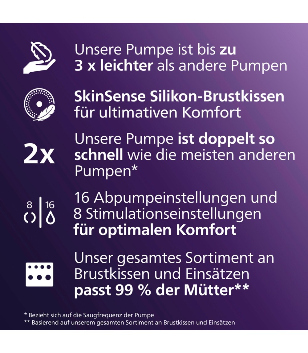 Elektrische Einzel-Milchpumpe handsfree SCF543/11