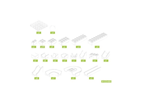 Kugelbahn Baukasten basis 123-tlg.