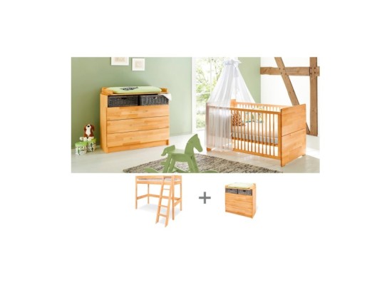 Jugendzimmer-Set „Natura” breit mit Hochbett