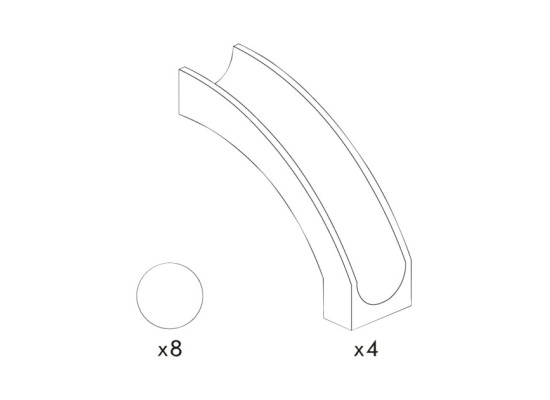 Kugelbahn Erweiterung Rutsche