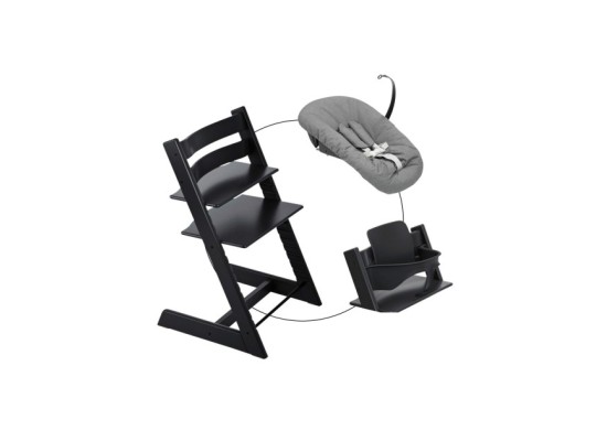 Bundle Treppenhochstuhl inkl. Newbornset deep grey & Babyset
