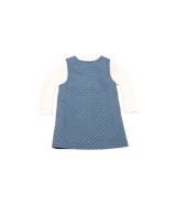 2-tlg. Set Webkleid mit Shirt Punkte