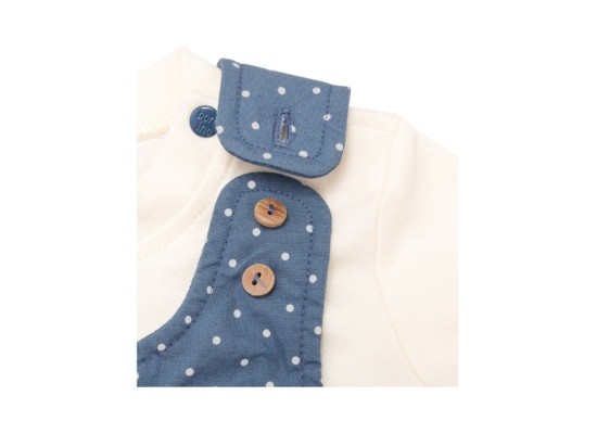 2-tlg. Set Webkleid mit Shirt Punkte