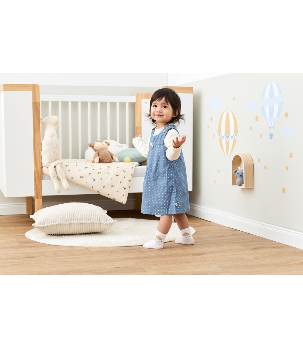 2-tlg. Set Webkleid mit Shirt Punkte