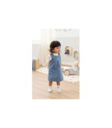 2-tlg. Set Webkleid mit Shirt Punkte