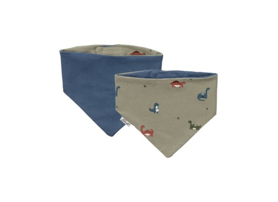 2er-Pack Dreieckstücher Waffelpiqué Dino