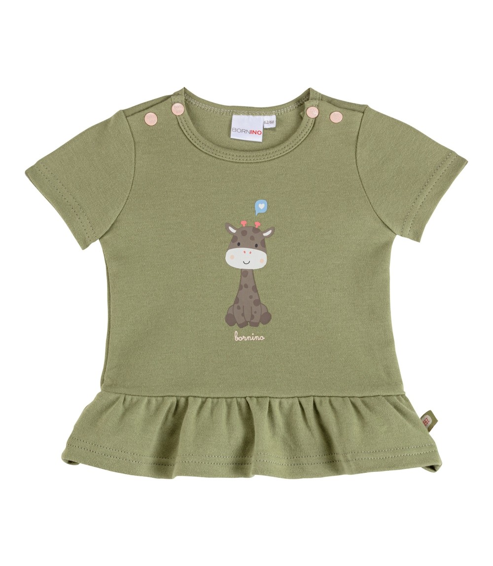 T-Shirt mit Volant Giraffe