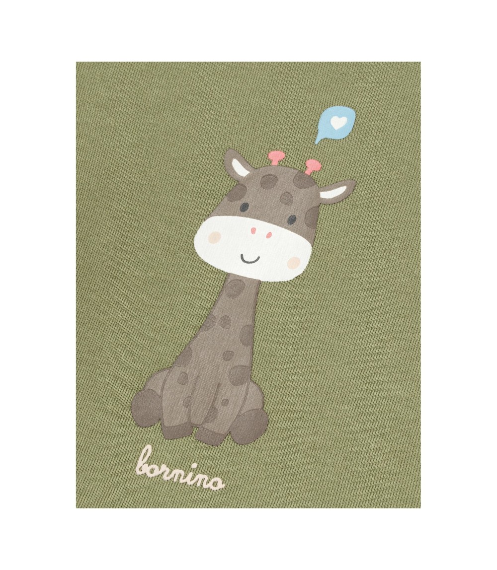 T-Shirt mit Volant Giraffe