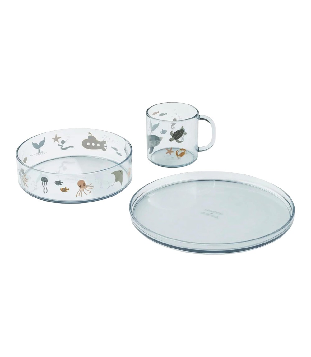 3-tlg. Geschirrset Siva