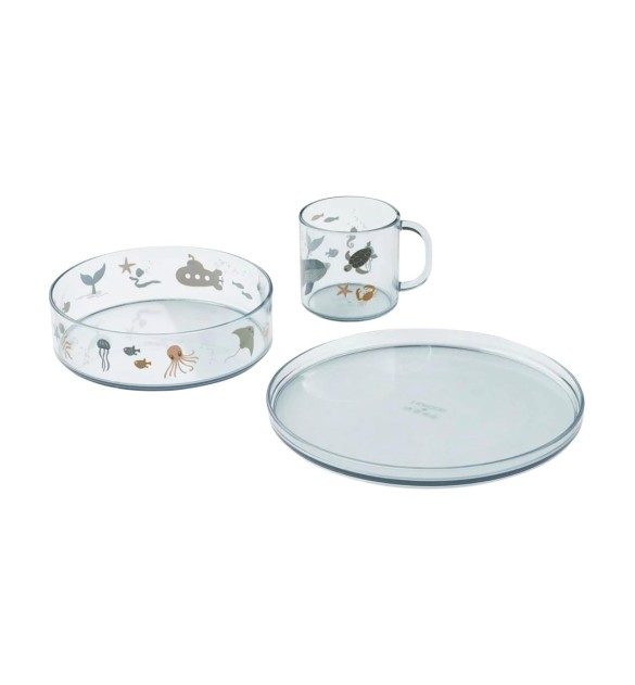3-tlg. Geschirrset Siva