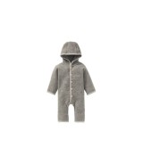 Wollfleece-Overall mit Klappbündchen aus Merinowolle