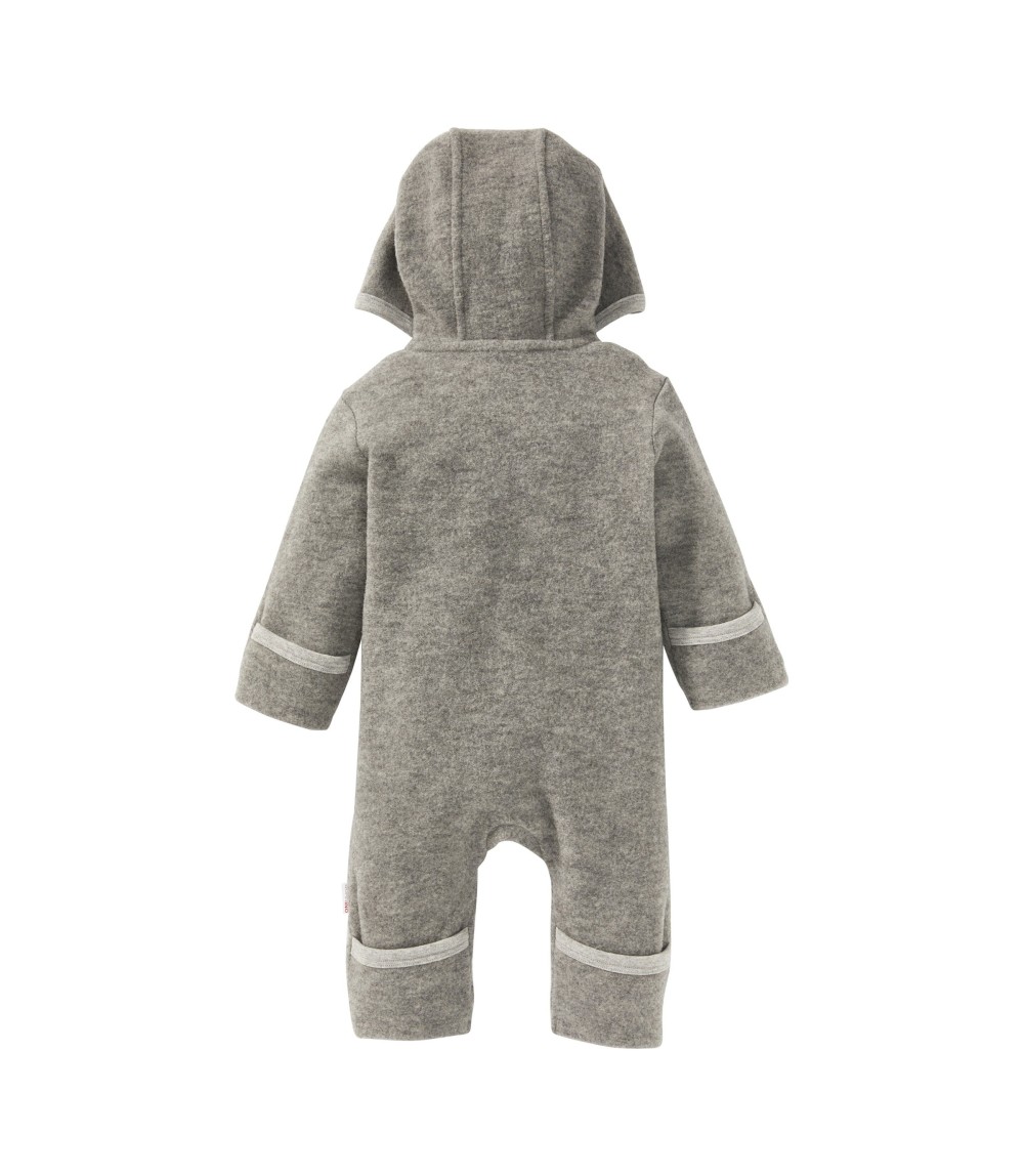 Wollfleece-Overall mit Klappbündchen aus Merinowolle