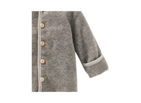 Wollfleece-Overall mit Klappbündchen aus Merinowolle