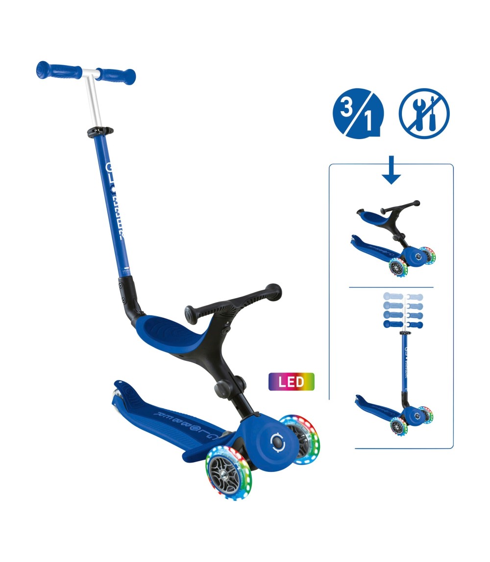Scooter 3in1 Go-Up active mit Leuchtrollen