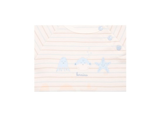 Raglanshirt langarm Ringel Aqua Friends