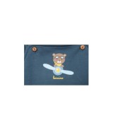 2-tlg. Set Latzhose mit Shirt Ringel Bär