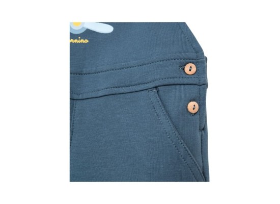 2-tlg. Set Latzhose mit Shirt Ringel Bär