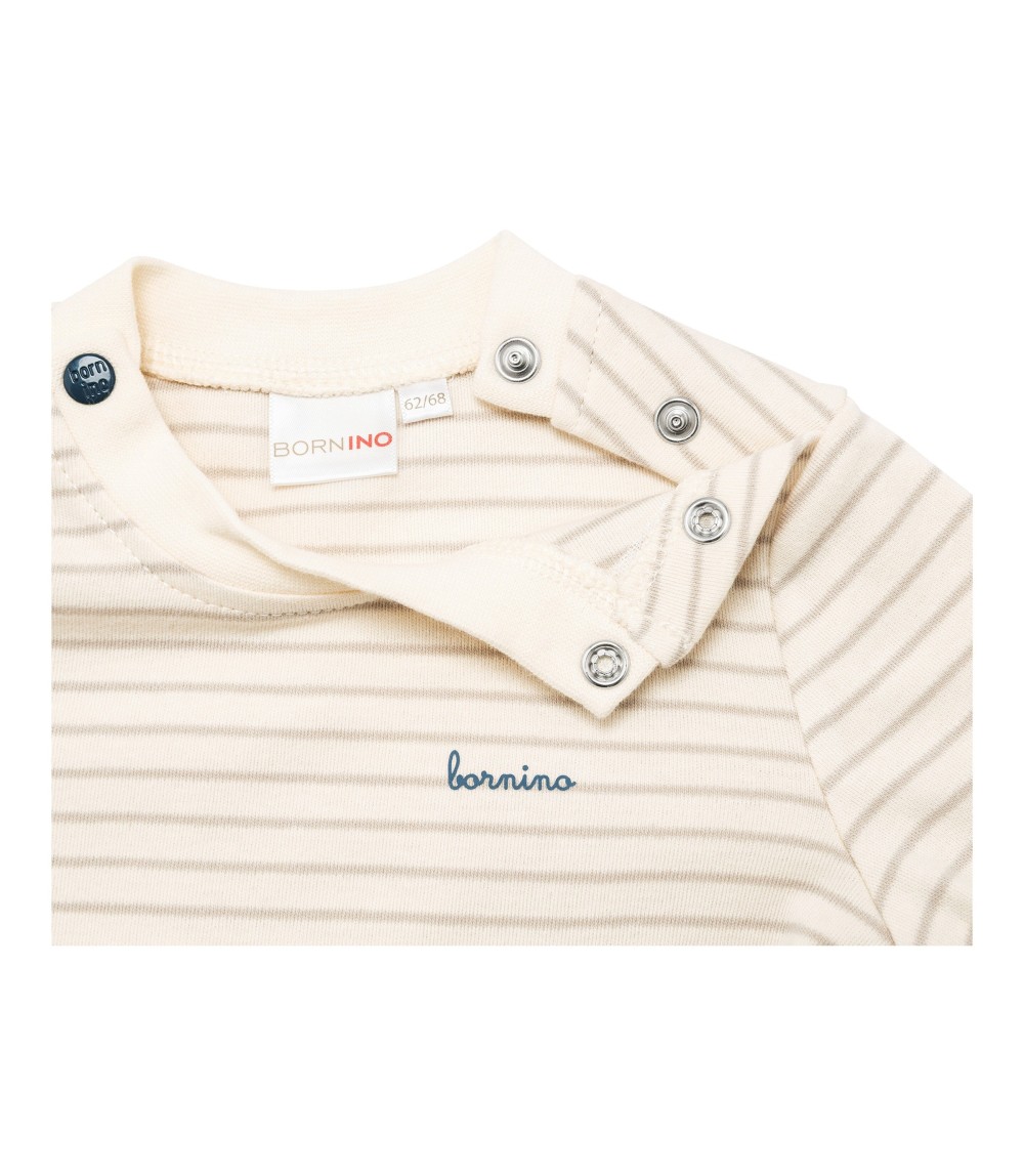 2-tlg. Set Latzhose mit Shirt Ringel Bär