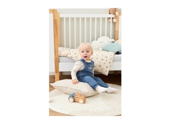 2-tlg. Set Latzhose mit Shirt Ringel Bär