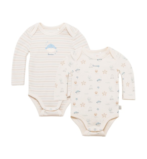 2er-Pack Bodys langarm Aqua Friends
