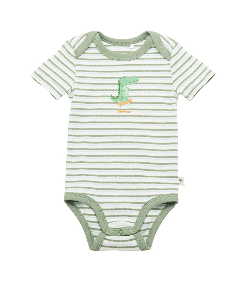 2er-Pack Bodys kurzarm Krokodil Hai