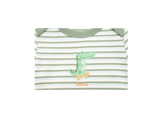 2er-Pack Bodys kurzarm Krokodil Hai