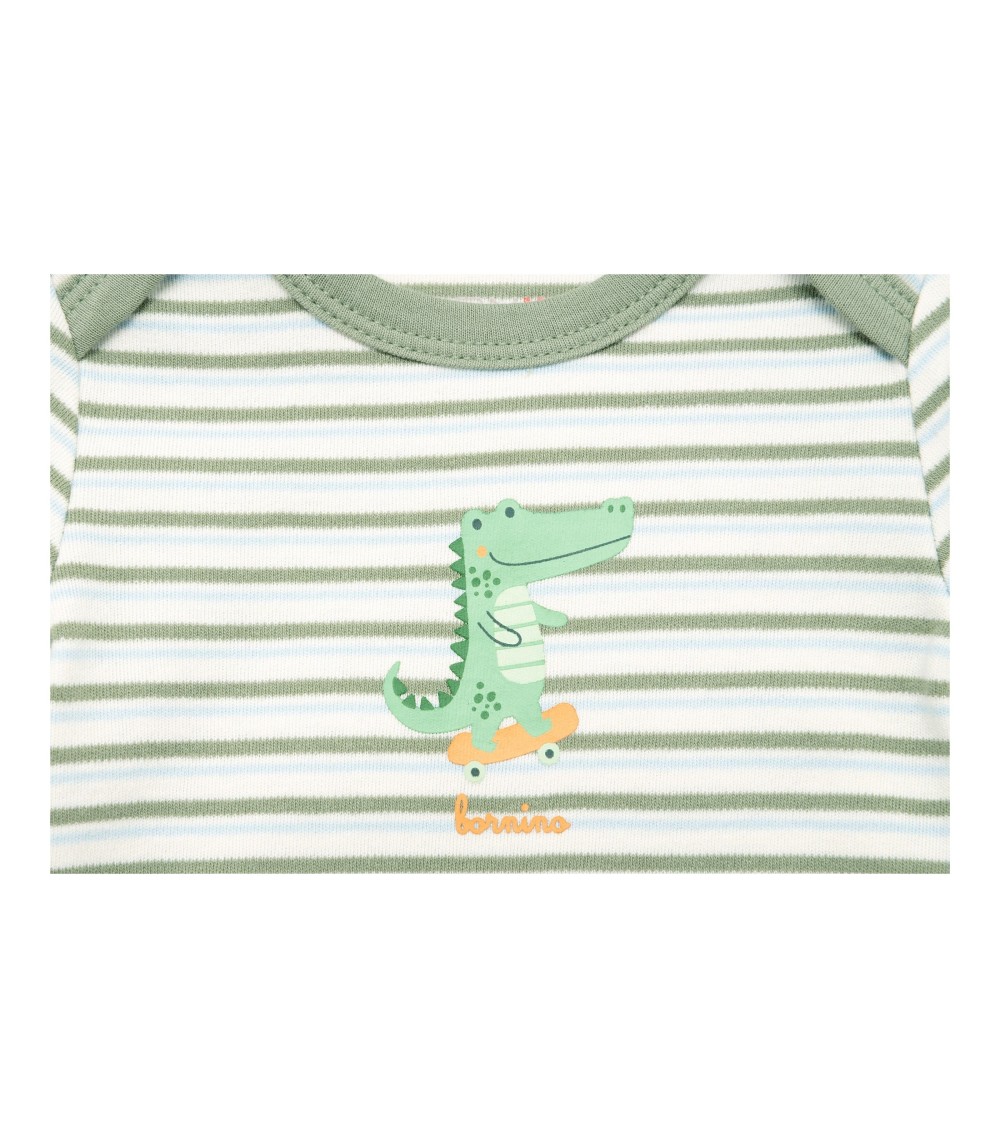 2er-Pack Bodys kurzarm Krokodil Hai