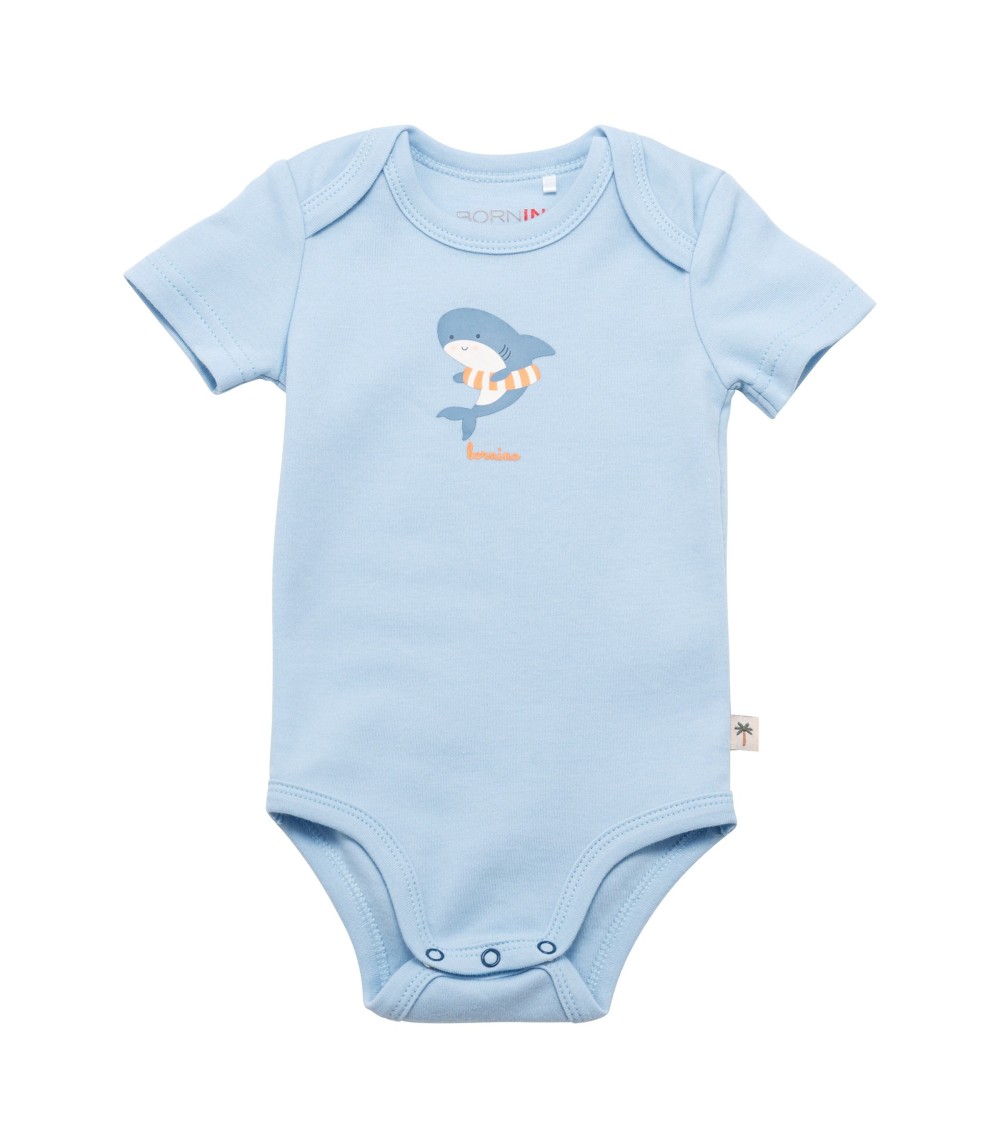 2er-Pack Bodys kurzarm Krokodil Hai