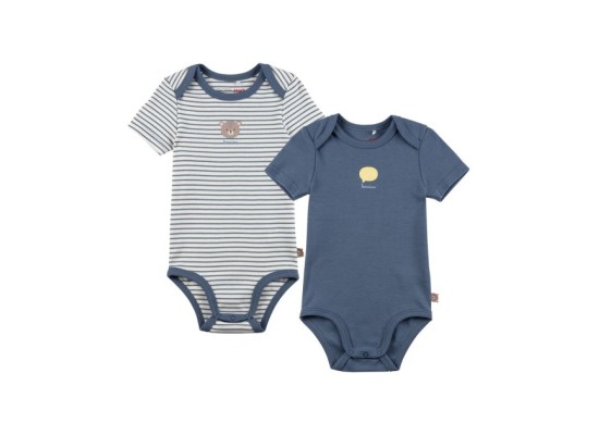 2er-Pack Bodys kurzarm Ringel Bär