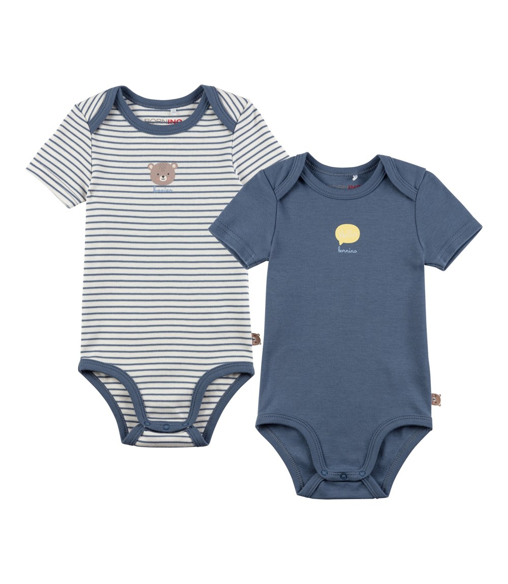 2er-Pack Bodys kurzarm Ringel Bär