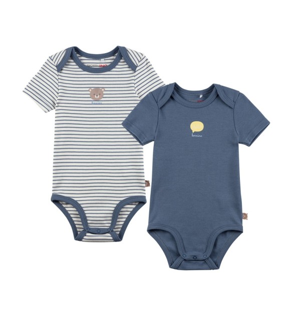 2er-Pack Bodys kurzarm Ringel Bär